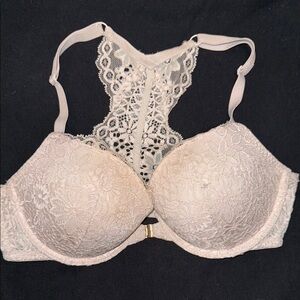Elegant Lace Women's Bra - Cream